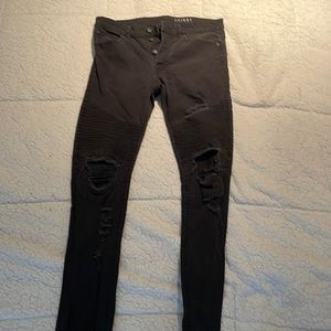 Mens skinny ripped jeans size 32 black from h&m